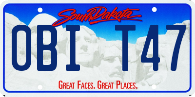 SD license plate 0BIT47