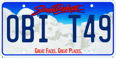 SD license plate 0BIT49