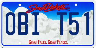 SD license plate 0BIT51