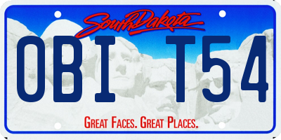 SD license plate 0BIT54