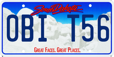 SD license plate 0BIT56