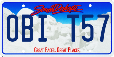 SD license plate 0BIT57