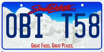 SD license plate 0BIT58