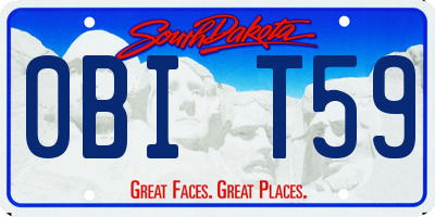 SD license plate 0BIT59