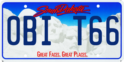 SD license plate 0BIT66