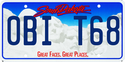 SD license plate 0BIT68