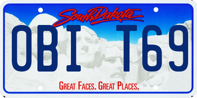 SD license plate 0BIT69