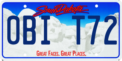 SD license plate 0BIT72
