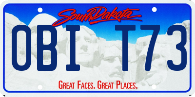 SD license plate 0BIT73