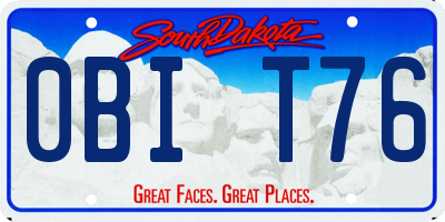 SD license plate 0BIT76