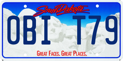 SD license plate 0BIT79