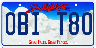 SD license plate 0BIT80