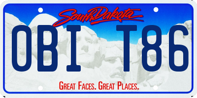 SD license plate 0BIT86