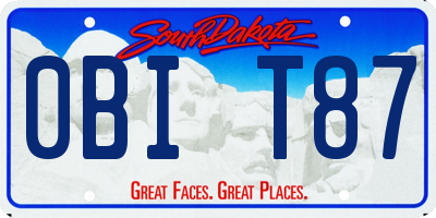 SD license plate 0BIT87