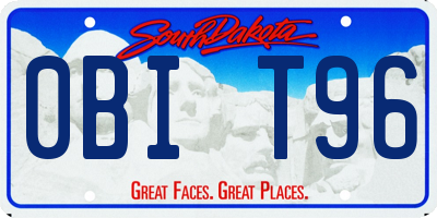 SD license plate 0BIT96