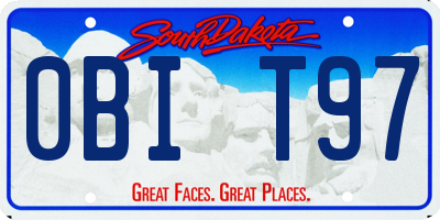 SD license plate 0BIT97