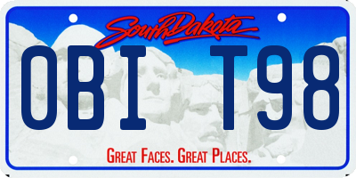 SD license plate 0BIT98