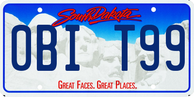 SD license plate 0BIT99