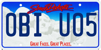 SD license plate 0BIU05