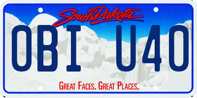 SD license plate 0BIU40