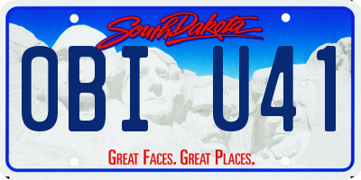SD license plate 0BIU41