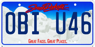 SD license plate 0BIU46
