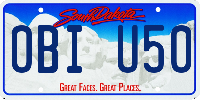 SD license plate 0BIU50