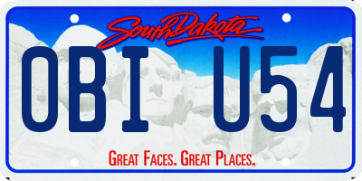 SD license plate 0BIU54