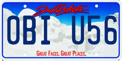SD license plate 0BIU56