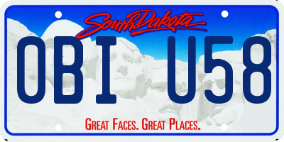 SD license plate 0BIU58