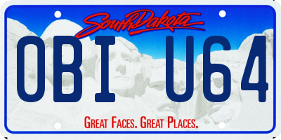 SD license plate 0BIU64