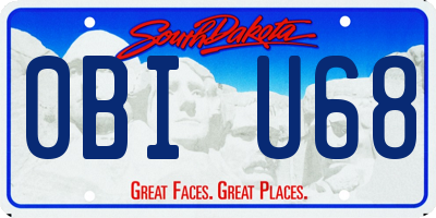 SD license plate 0BIU68