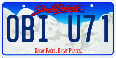 SD license plate 0BIU71
