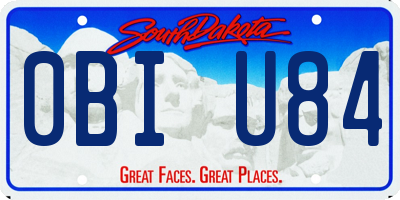 SD license plate 0BIU84