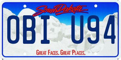SD license plate 0BIU94
