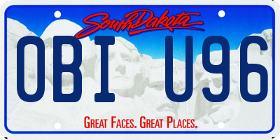 SD license plate 0BIU96