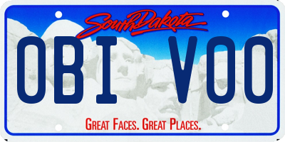 SD license plate 0BIV00