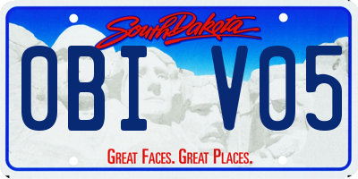 SD license plate 0BIV05