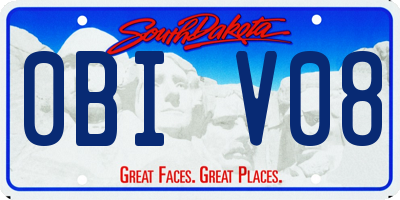 SD license plate 0BIV08