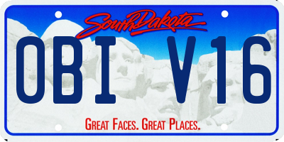 SD license plate 0BIV16