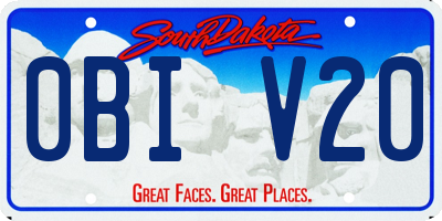 SD license plate 0BIV20