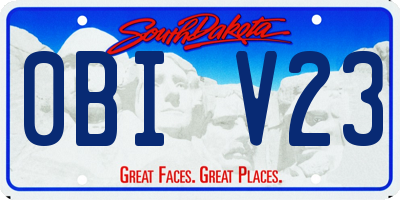 SD license plate 0BIV23