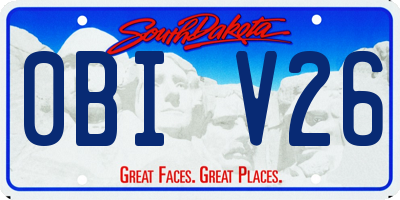 SD license plate 0BIV26