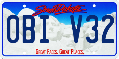 SD license plate 0BIV32