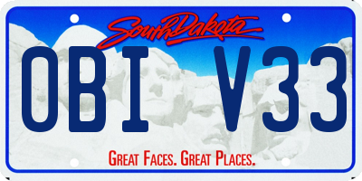 SD license plate 0BIV33