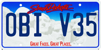 SD license plate 0BIV35