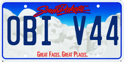 SD license plate 0BIV44
