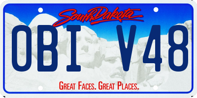SD license plate 0BIV48