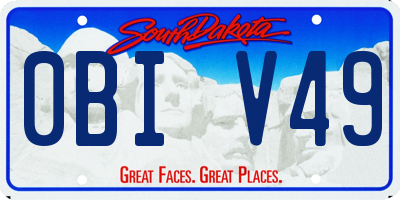 SD license plate 0BIV49
