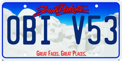 SD license plate 0BIV53